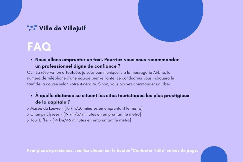 Appartement Avec Parking Et Terrasse Metro 7 Et Paris 빌쥐이프 외부 사진